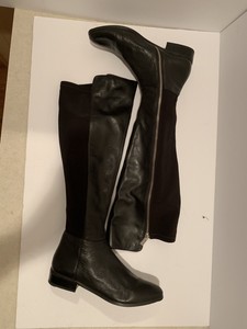 michael kors tall black leather boots