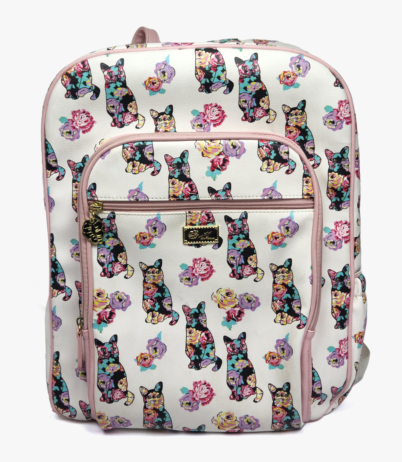 Betsey Johnson Kitty Cat Backpack Flower Gem