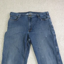 Carhartt Jeans 38x27 Blue Denim Relaxed Fit Bootcut Work Wear Tag 42x32