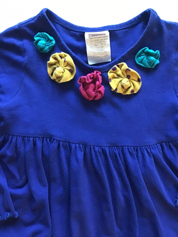 Vestido Niñas Mallory Mayo Talla 5 Manga Larga Azul Ocasión Especial Colorido Foto 2 de 4