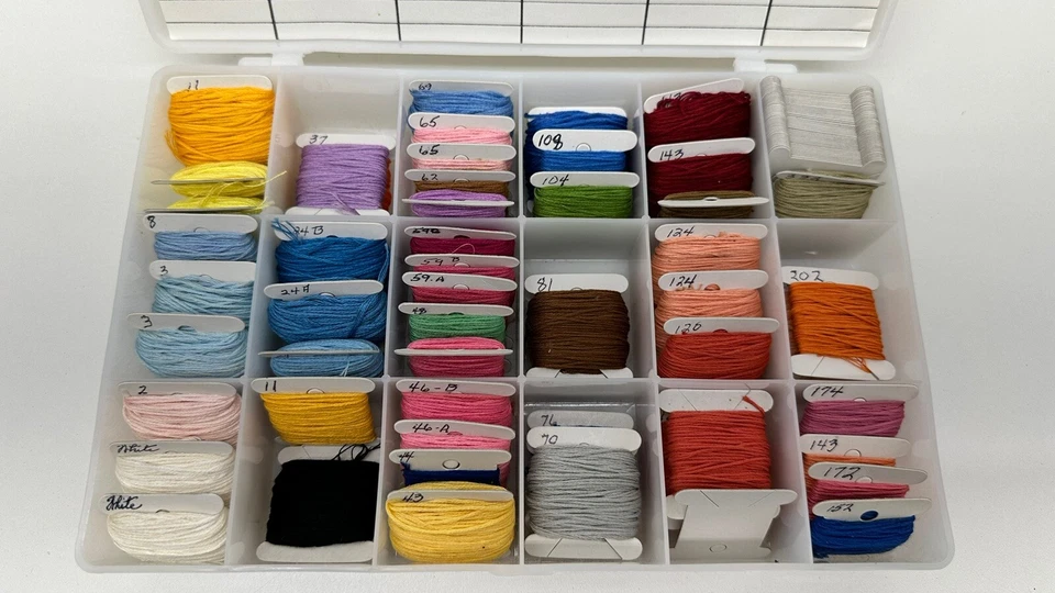 Large Lot of Carded Embroidery Floss  Multicolor w/ Organizer - Image 2 of 4
