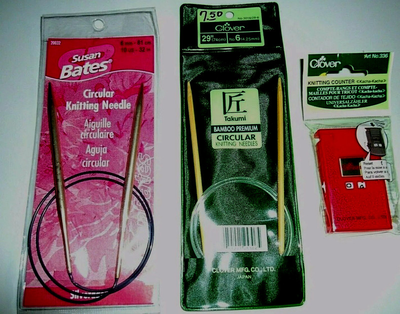 Knitting Needle Lot-10 Plus Acessories-Counter-Brands-Clover-Susan Bates-Lion