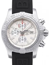 Breitling Super Avenger II White Dial Rubber Strap Watch A1337111/G779/154S
