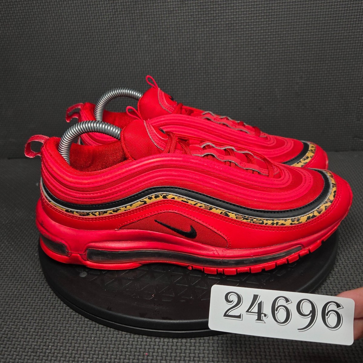 red nike air max with cheetah print