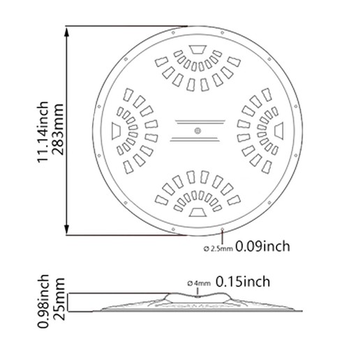Guitar Resonator Cover 283x25mm Bronze Aluminum Alloy Resophonic Guitar Sound - Picture 22 of 24