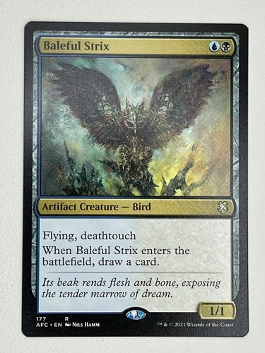 Baleful Strix - Commander: Adventures in the Forgotten Realms - MTG - NM - Rare - 第 1/2 張圖片