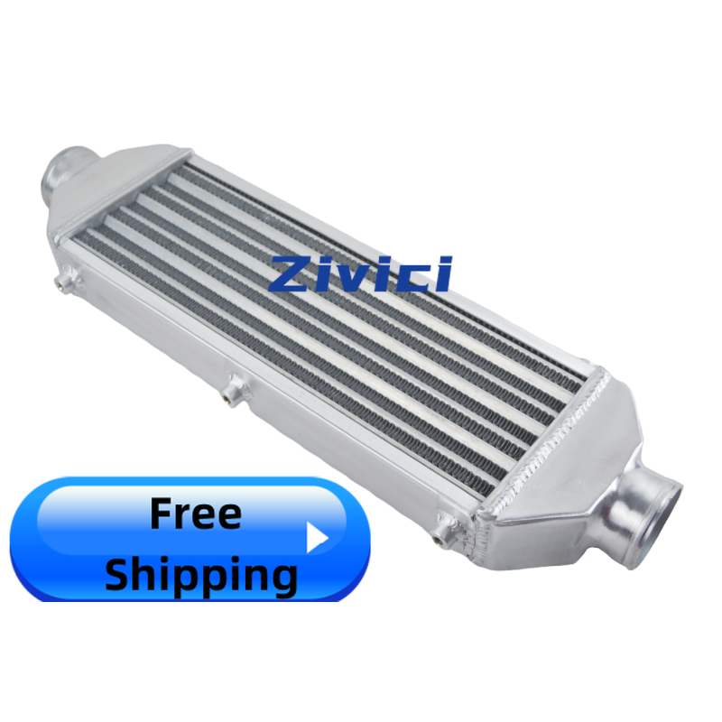 Universal 24.6x7.5x2.8in Aluminum Tube & Fin FMIC Turbo Front Mount Intercooler