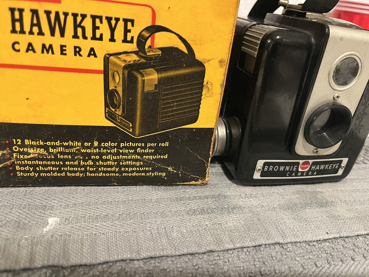 ブラウニー ホークアイ ビンテージ カメラ Vintage Kodak Brownie Hawkeye Flash Camera Genuine | eBay