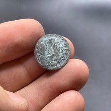 UNRESEARCHED ANCIENT ROMAN GREEK BRONZE  GENUINE OLD COIN WITH RARE PATINA 