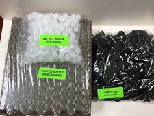 144 Pcs EMPTY PLAIN 1/3 oz 10ml Clear Glass Roll on With Caps  Roller