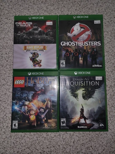 Xbox One Family & Adventure 4 -Game Lot – Rare Replay, LEGO Hobbit, Dragon Age