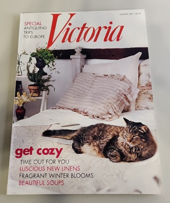 VICTORIA Magazine January 2001 Get Cozy/Fragrant Winter Blooms/Beautiful Soups