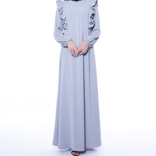 Islamic Abaya Women Muslim Maxi Dress Kaftan Turkey Long Robes Evening Caftan