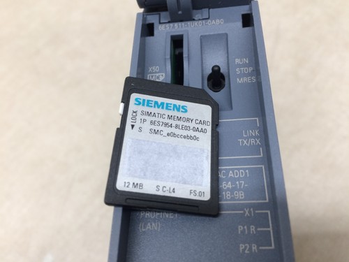 Siemens Simatic S7-1500 CPU 1511TF-1 PN 6ES7511-1UK01-0AB0 24VDC PROFIsafe SD US - Picture 12 of 20