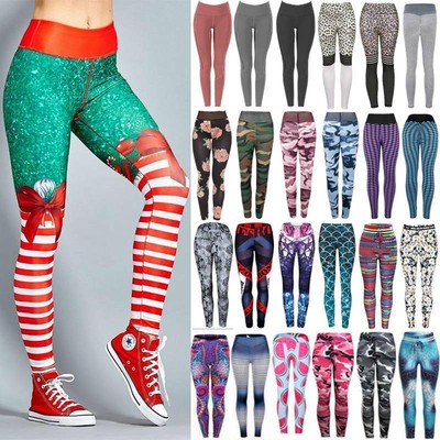 christmas workout leggings