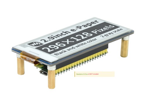 Waveshare 2.9inch E-Paper E-Ink Display For Raspberry Pi Pico 296×128 Pixels - Picture 2 of 9