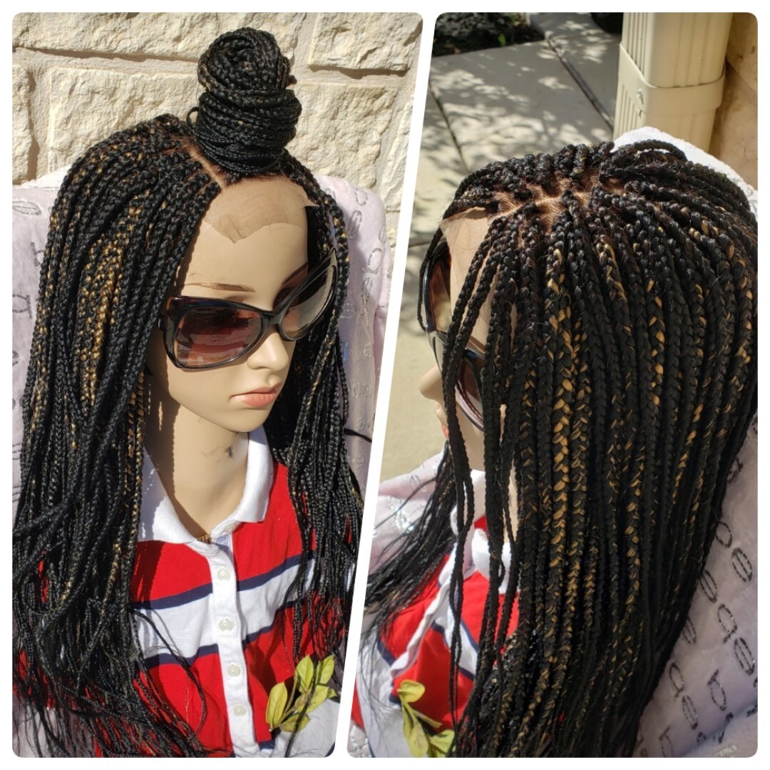 African Hand briaded box braid 4x4, multiple styles , human  display picture 2