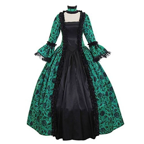 Hot Retro Damen Mittelalter Viktorianisches Kleid Kostüm Party Renaissance Kleid - Picture 15 of 30