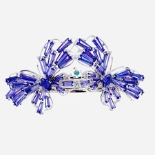 Butterfly BARRETTE Hair Clip Hairpin use Swarovski Crystal Elegant Purple K62