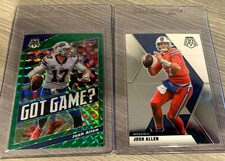 2020 Panini Mosaic Josh Allen Got Game Green Prizm   Base Card Lot of 2