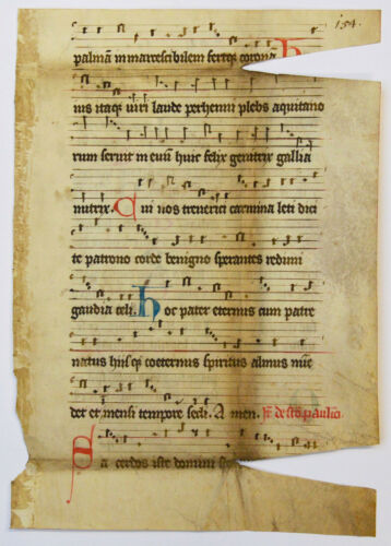 Handschrift Manuskript auf Pergament wohl 14. / 15. Jh. 30 x 21 cm  - Bild 1 von 2