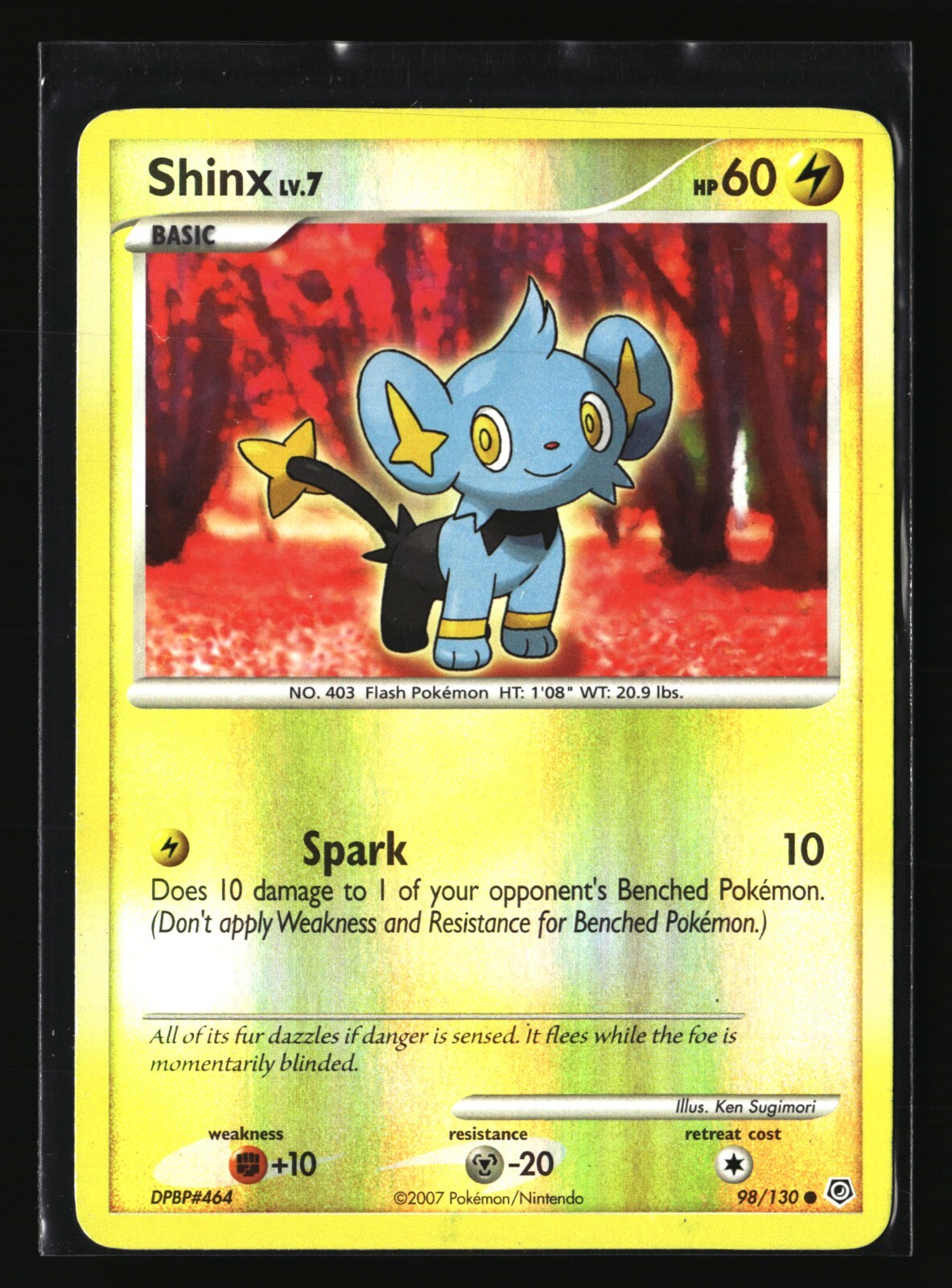 Pokemon SHINX 98/130 Reverse Holo (2007 Diamond and Pearl) LP/Light Play