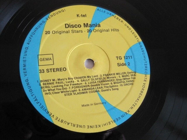 Vinyl LP- Various - Disco Mania, K-Tel TG 1211, 1979, Zustand Vinyl G+ - Bild 4 von 4
