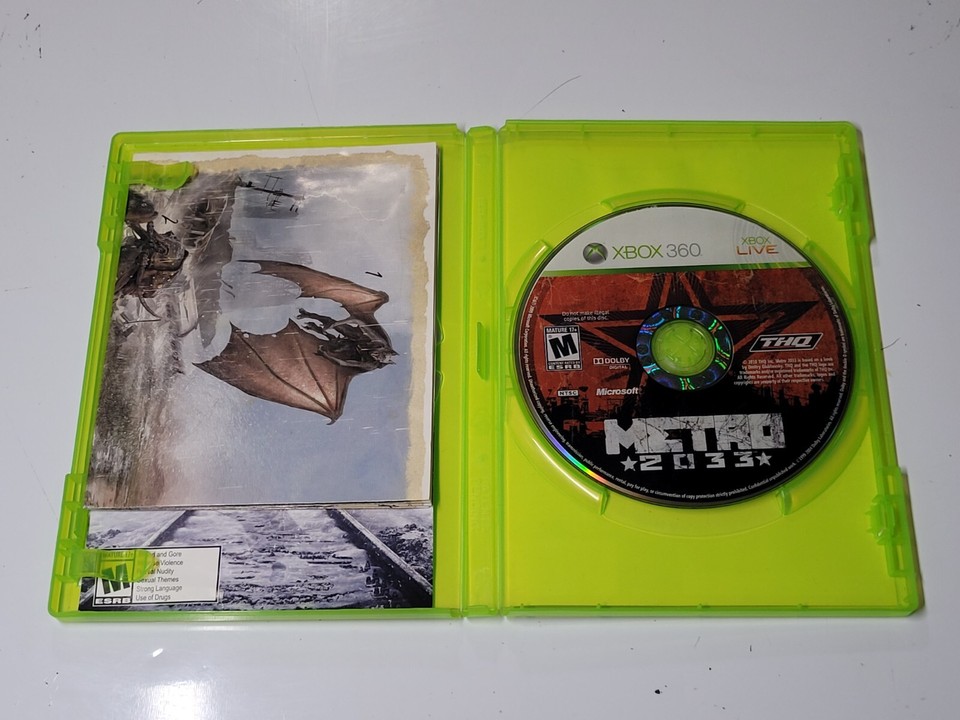 Metro 2033 Xbox 360 Game in CaseBox with Cover Art Rated M Mature No