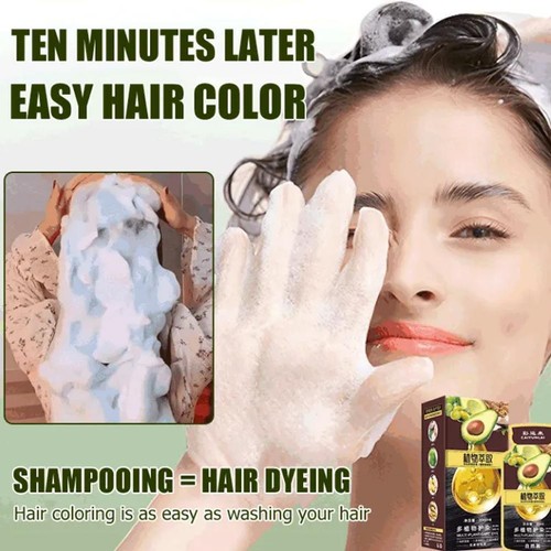 Avocado Hair Dye Bubble Hair Dye Shampoo Natural Plant 10pcs*30ml Hair B7H6 - Picture 5 of 23