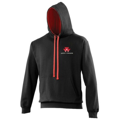 Massey Ferguson Contrast Hoodie- Embroidered- XS to 5XL