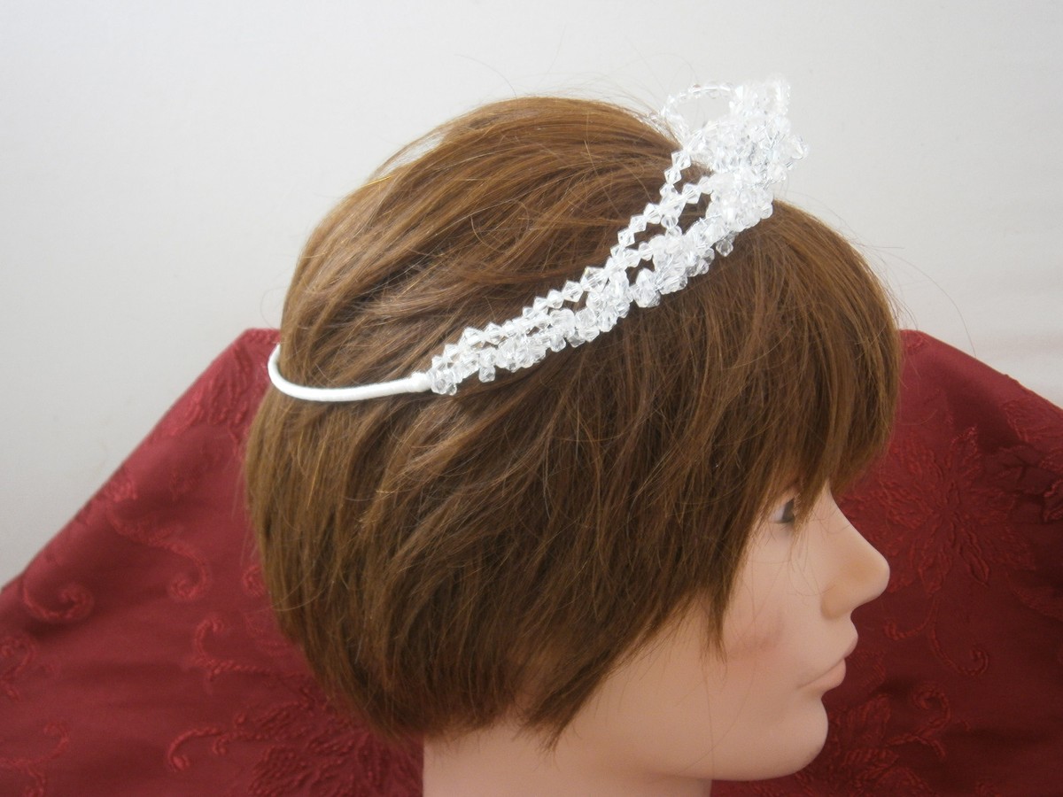 Kleinfeld’s crystal/lace bridal headband NEW TAGS Wide bridal headband with pearls or crystals - Embellished  main image 3