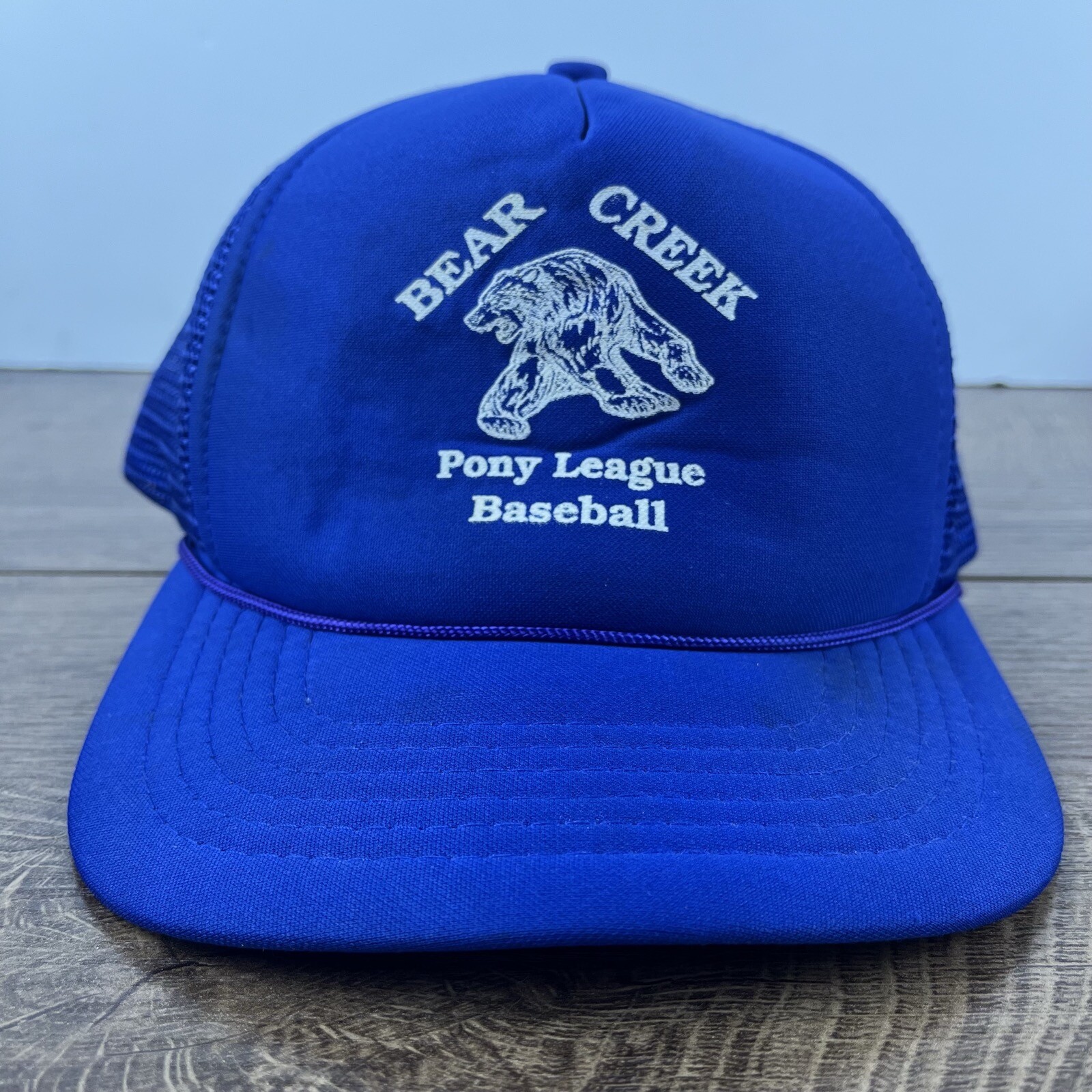 Cappello Bear Creek Pony League Baseball Snapback Hat Blu Cappello Regolabile Cappello Blu