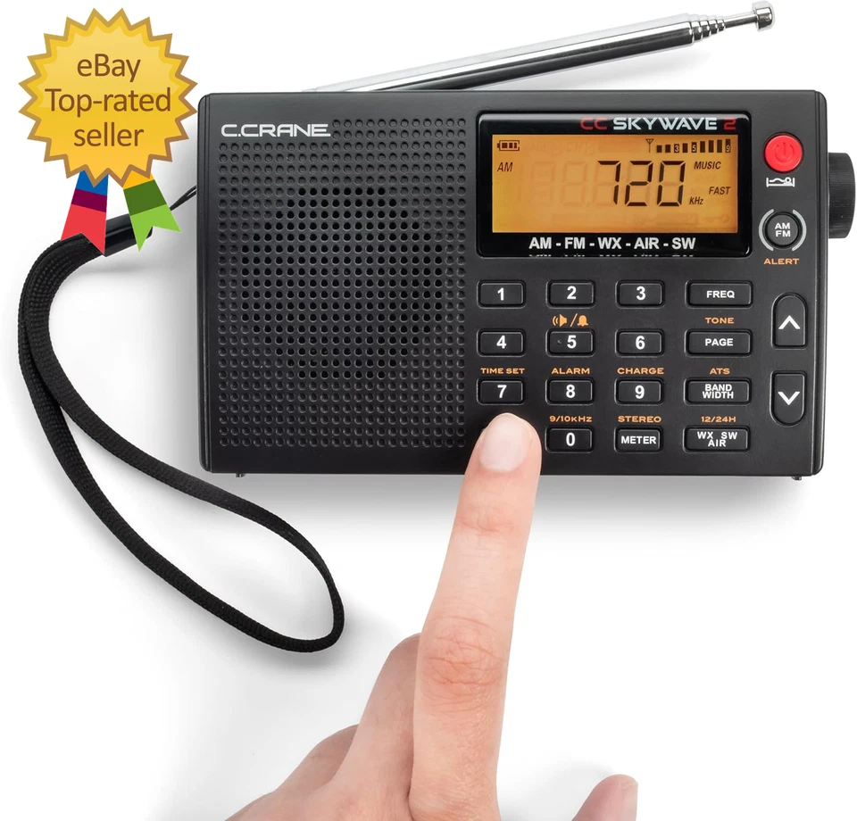 C. Crane CC Skywave 2 AM, FM, Shortwave, NOAA Weather + Alert, VHF Aviation Band - Image 4 of 4