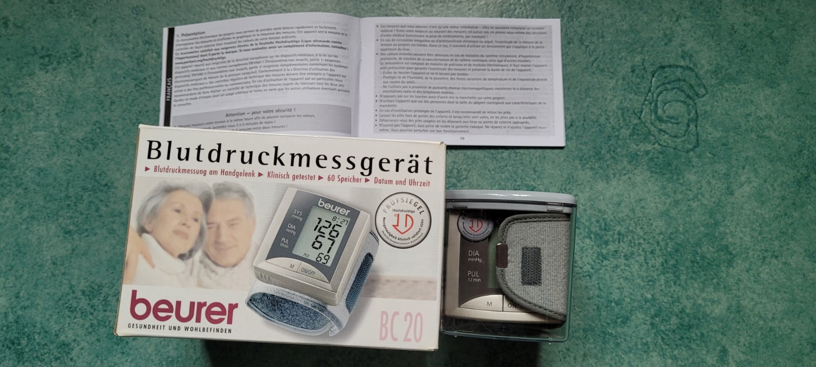 Tensiomètre poignet BEURER BC 20 neuf blanc pour suivi tension