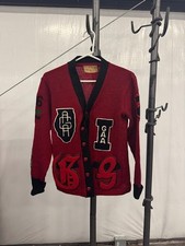 Vintage 1950s Lamb Knit Goods Co. Wool Varsity Letterman Cardigan Sweater G.A.A.