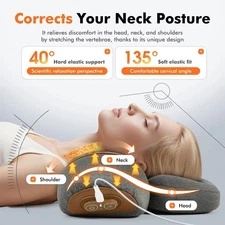 Electric Home Pro traction Massager Orthopedic Cervical Neck thera pillow Heat
