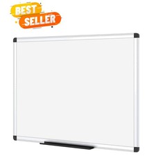 Durable 36 X 24 Inch Whiteboard with Magnetic Surface Aluminum Frame