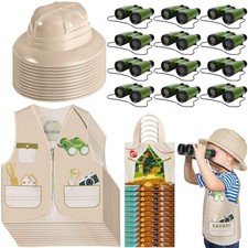 Haysandy 48 Pcs Kids Explorer Costume Set Include Plastic Explorer Safari Hat...