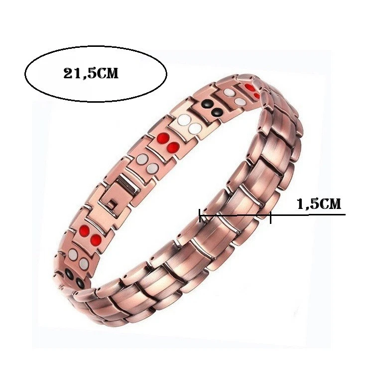 Kupfer Armband starken Magnetfeld Therapie Arthritis Gesundheit  1,5cm Breit - Bild 3 von 4