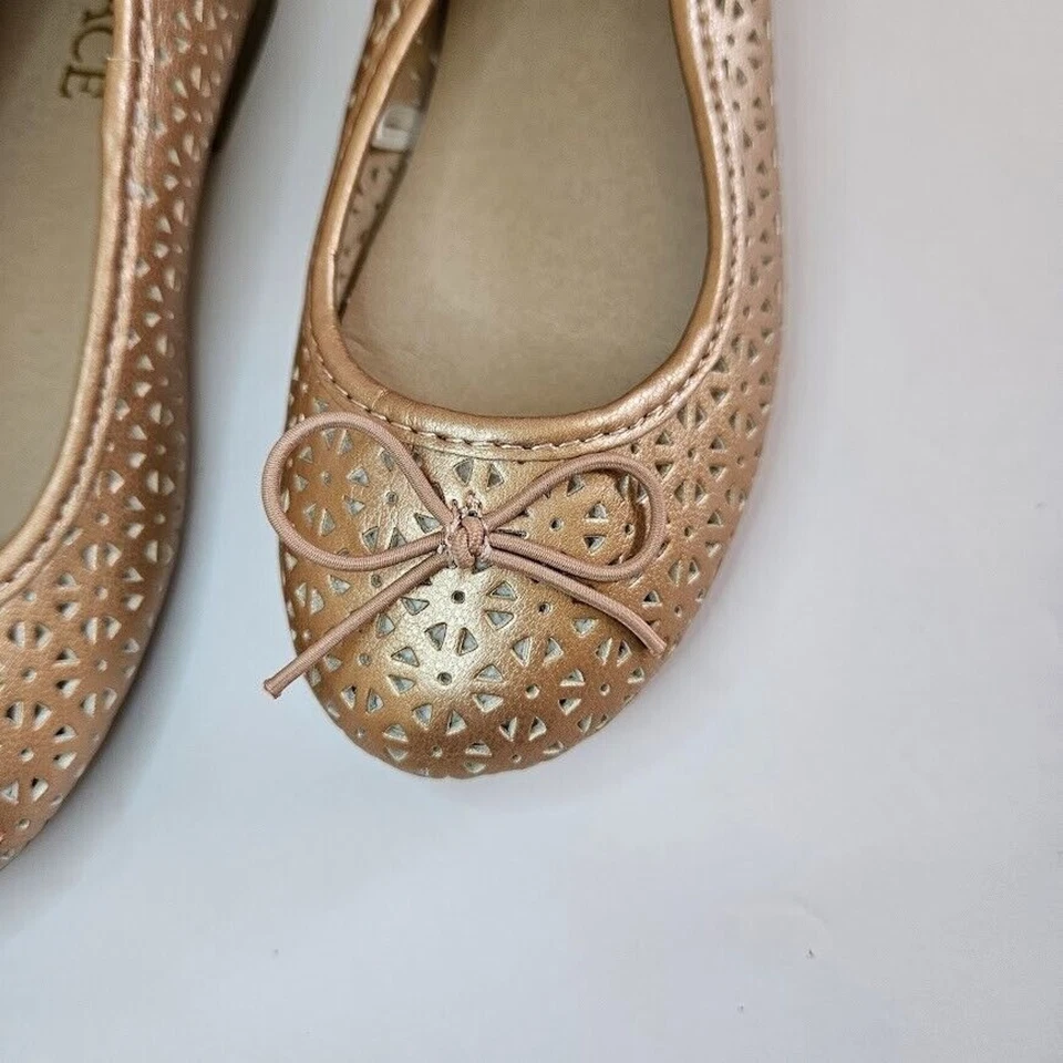The Childrens Place Girls Flat Ballet Slip With Bow Bronze Shoe Size 12 - Image 4 of 4