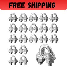 20PCS 1/8"inch Wire Rope Clamp Stainless Steel M3 Wire Cable Clamps