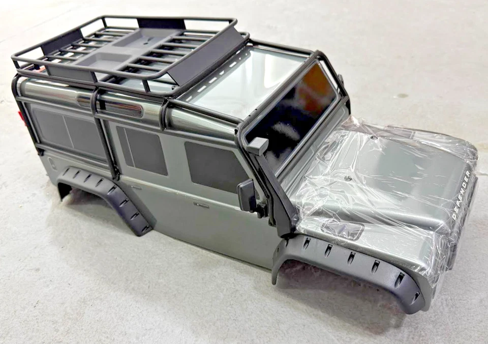 Traxxas® TRX-4® Defender body 1/10 crawler Gray Clipped with tire new - Image 2 of 3