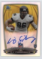 2014 Bowman Rookie Chrome Refractor Auto CJ Fiedorowicz #63 Auto 5c2