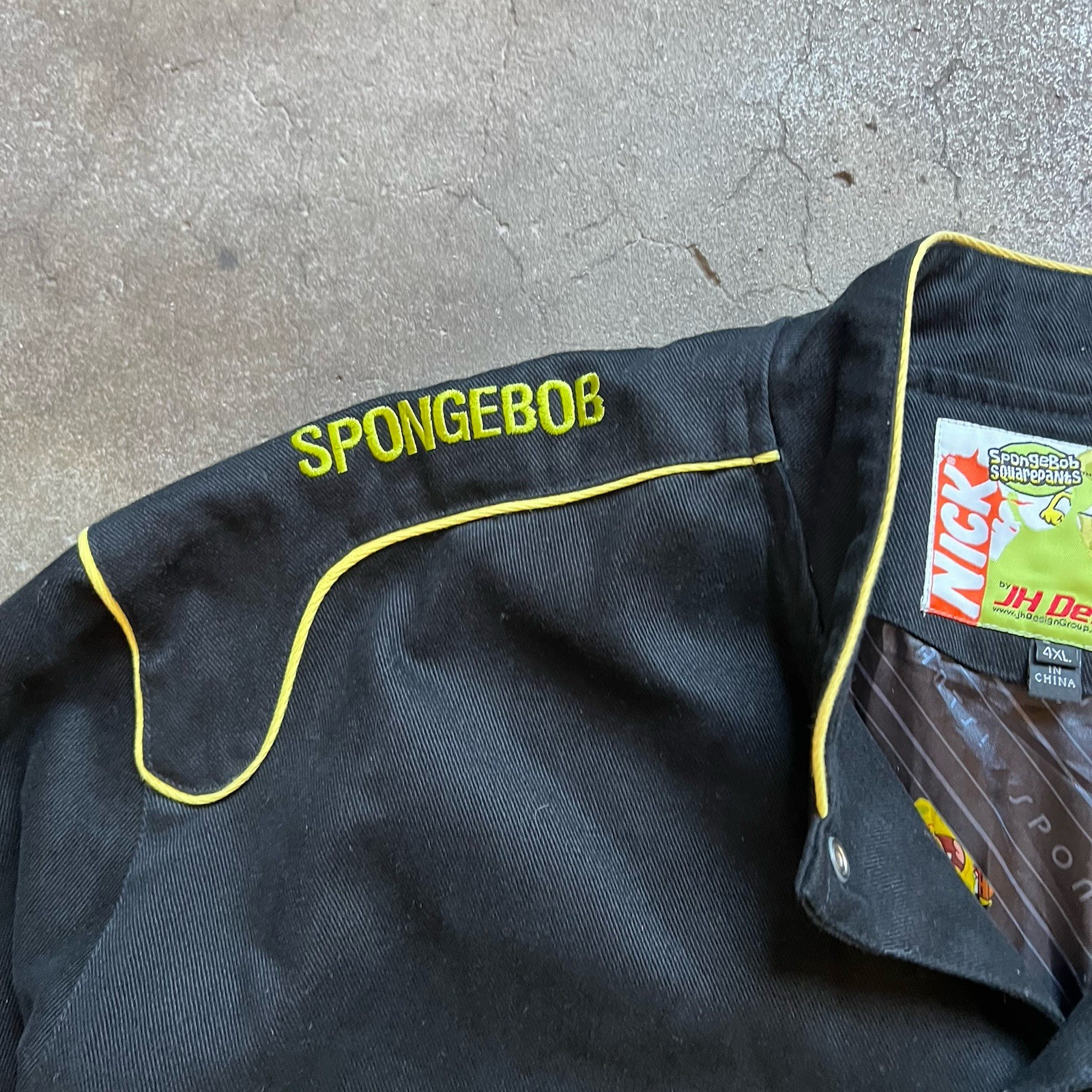 SpongeBob Jeff Hamilton Jacket Adult Size 4XL JH Design Y2k Nascar 2007