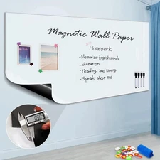 Magnetic Whiteboard Sticker for Wall/Door, 36" x 24" Large Self Adhesive Whit...