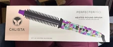 Calista Perfecter Pro Heated Round Brush with Storage Bag Pastel Petals 1-1/2" +