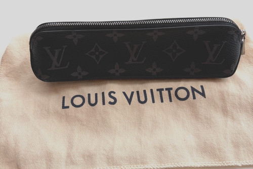 LOUIS VUITTON Monogram Trousse Elisabeth Pencil Case Toiletry Pouch Eclipse