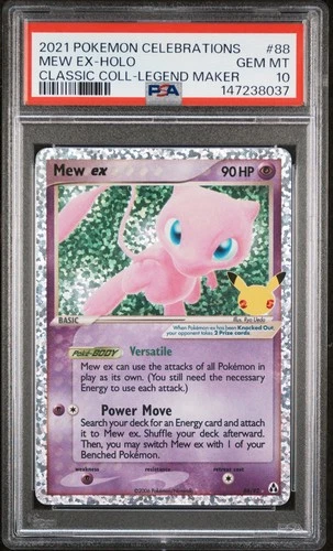 2021 POKEMON CELEBRATIONS CLASSIC COLLECTION #88 MEW EX-HOLO PSA 10