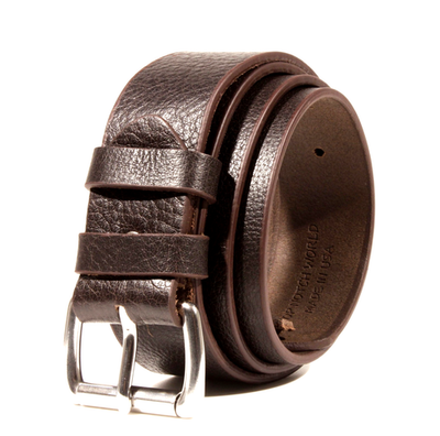 #ad Men#x27;s Genuine Buffalo Full Grain Leather Belt 1 1 2 width Handmade By Amish $33.74