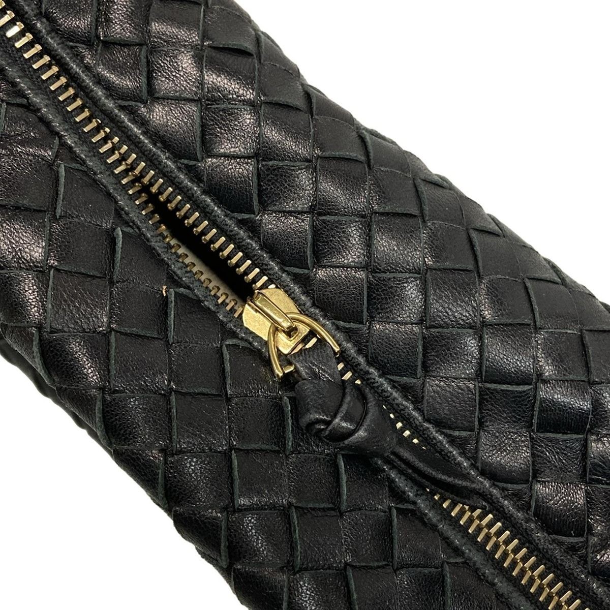 バッグ BOTTEGA VENETA INTRECCIATO LEATHER BAG Bottega Veneta Intrecciato Handbag Black Leather Small Bag 114087